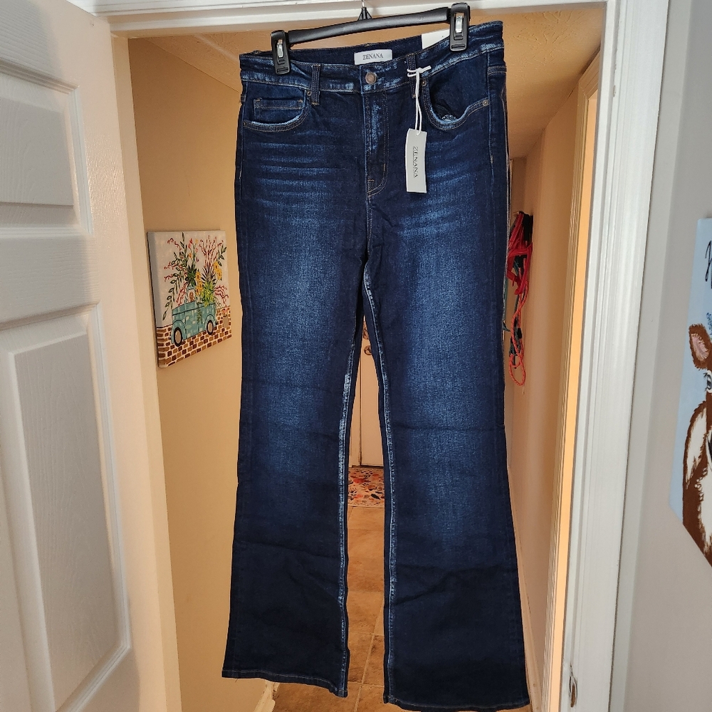 Zenana Boot Cut Jeans (Dark Wash) - 31